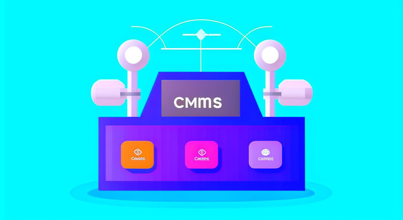 На изображении должна быть представлена символика выбора системы управления контентом (CMS) для сайта