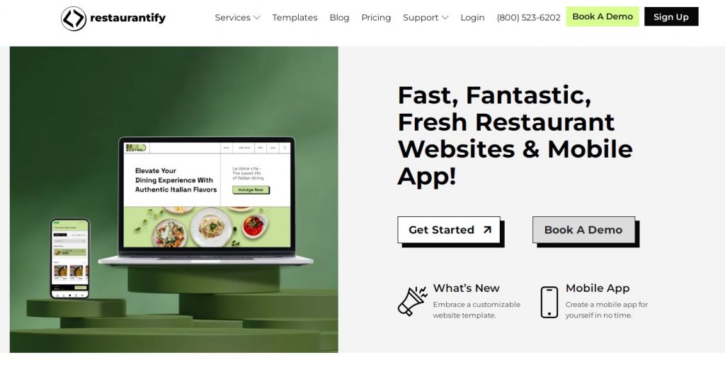 Конструктор сайтов Restaurantify
