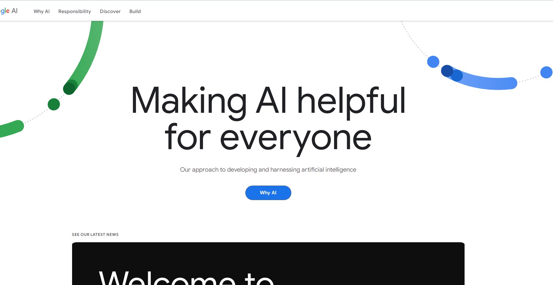 Главная страница сервиса Google AI
